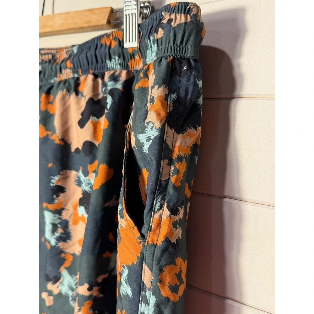 SurfCuz Mens XXXL Swim Trunks‎ Abstract Camo Orange Blue Beach Shorts